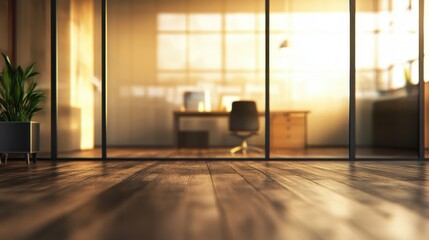 Fototapeta premium A stunning image of blurred office room background perfect for website, wallpaper or print design. The blur effect adds a modern look and the empty space allows for text or other.
