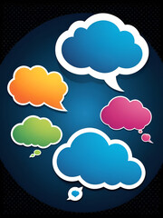 Obraz premium Speech bubble icon for comic book. Call cloud cartoon vector illustration. Cartoon word bubble for comic book. transparent background, png.