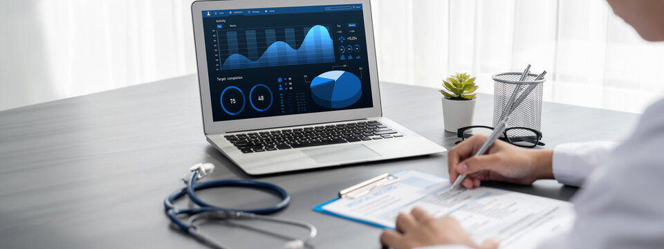 Business data dashboard provide brisk business intelligence analytic for marketing strategy planning