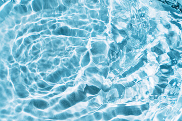 Blue water background with waves and glare