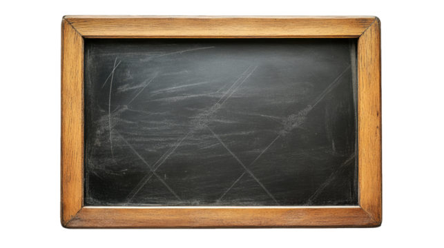 A vintage wooden-framed chalkboard with a slightly worn surface. set against a neutral background. ideal for educational settings. creative workshops. or artistic presentations