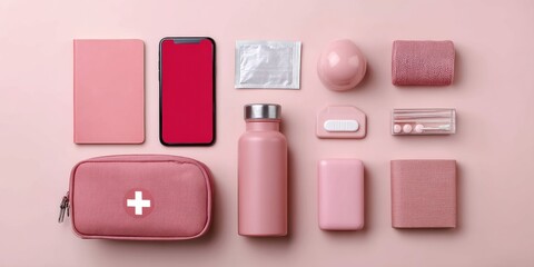 Pet Tech CPR Day Minimalist Survival Kit Soft Rose Emergency Preparedness for Modern Pet Owners - Wellness Design and Digital Safety Essentials for Urban Lifestyles