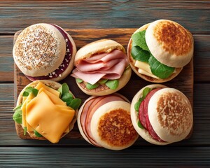 Artisan National English Muffin Day Spread Gourmet Breakfast Sandwiches Showcasing Culinary Creativity, Seasonal Entertaining, and Premium Catering Innovations for Modern Foodie Culture