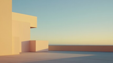 Minimalist Architecture Sunset Ocean View Building Design