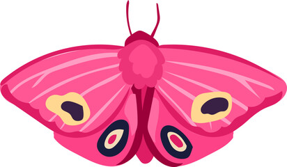 Beautiful Hand-Drawn Colorful Butterfly Illustration with Decorative Wings