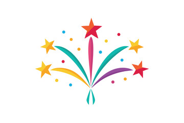 Fototapeta premium Colorful Fireworks Graphic Design for Prints 