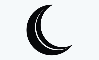 Crescent moon silhouette, Crescent Moon Night Sky Islam Religion Muslim Lunar Curve Planet Astronomy Nature Light Shadow Silhouette Sky Sign Icon Shape Outline Black White 