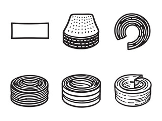 Drip Tape line art icon design in farming