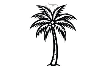 Fototapeta premium palm coconut tree icon vector art