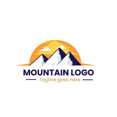 mountain logo vector