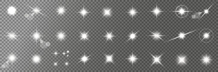 Lens Flare, light glow effect. sun or realistic shining star with backlight effect. bokeh glitter and sparkles or sparkles on transparent background. © Bogdan