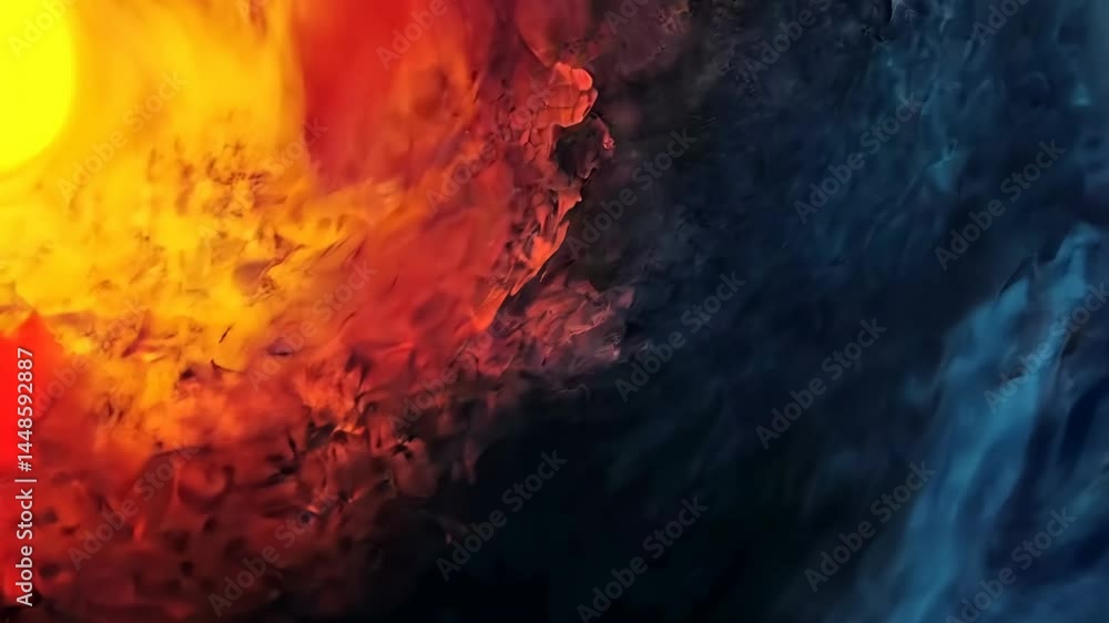Aufkleber fiery abstract explosion with vivid colors and dynamic motion