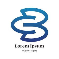 cb or cm letter creative abstract logo design icon