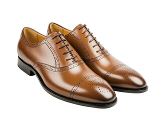 Isolated Brogue Leather Shoes