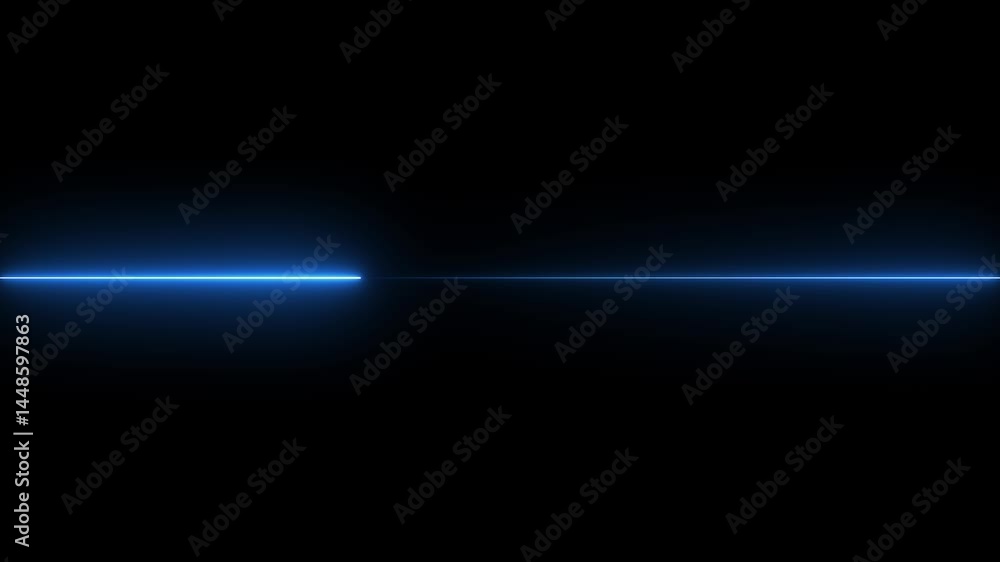 Poster neon line icon animation art,the direction of the horizontal neon line , straight neon line animatio
