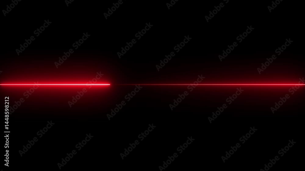 Poster neon line icon animation art,the direction of the horizontal neon line , straight neon line animatio