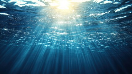 Sunlight streams underwater