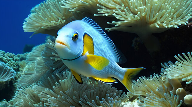 Pesce pagliaccio scappa tra gli Anemoni