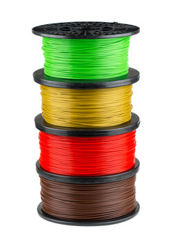 Stack of four filaments for 3d print