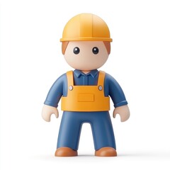 Smiling construction worker figurine, ready for play.