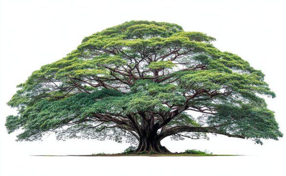 The image of a large Bothi tree or Pipal tree is presented on a transparent background in Png format