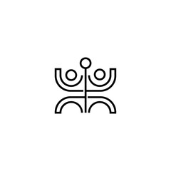 People community or family unique logo design