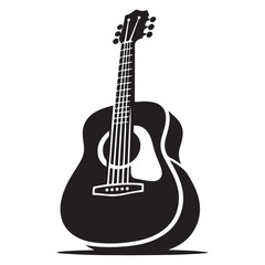 Obraz premium Acoustic Guitar Silhouette