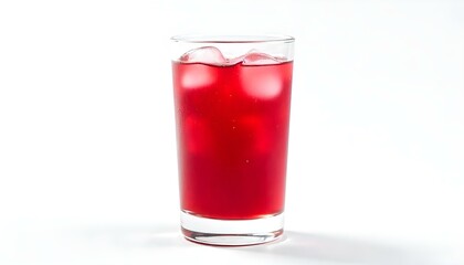 glass of pomegranate juice isolated on a white background