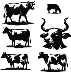 Cow silhouette vector