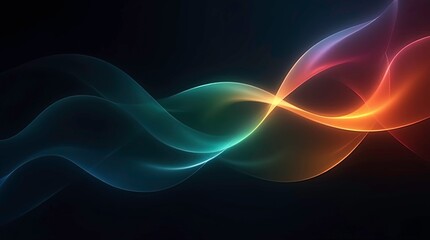 Obraz premium glowing color wave in background, perfect for abstract design banners 3D image