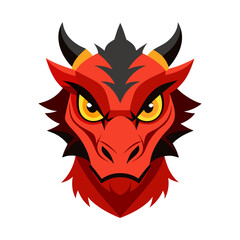 Dragon Face Fantasy Vector