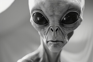Gray Alien on white
