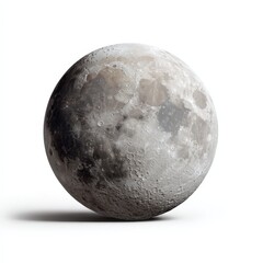 Naklejka premium Detailed High Resolution Image of the Moon Showing Craters and Surface Texture Perfect for Scientific or Educational Use