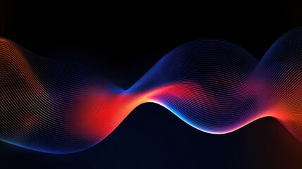 Abstract design with vibrant flowing lines and colors.