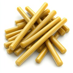 A Pile of Golden Yellow Candy Sticks: Delicious Sweet Treat, Close-Up Photography of  Honeycomb Candy,  Sweet and Tasty Confectionery