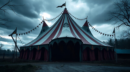 Abandoned Circus Tent - Spooky Halloween Concept