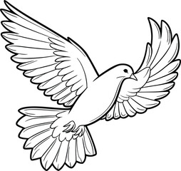 vector illustration of a dove