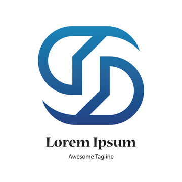 sd letter creative logo design icon