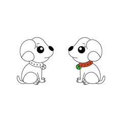 Cute Baby Dog Clipart illustration artwork