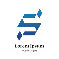 s letter creative logo design icon
