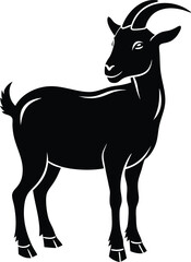 Obraz premium Silhouette Of A Standing Goat