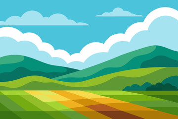Obraz premium landscape with hills