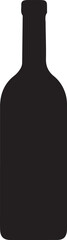 Wine bottle silhouette vector, Wine bottle icon