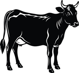Fototapeta premium Silhouette Of Dairy Cow
