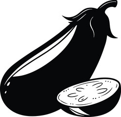vector illustration of an eggplant