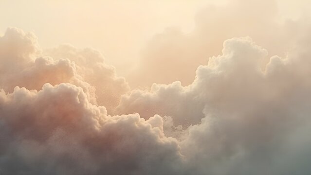 Fototapeta Clouds in the sky, background in the beige colours.