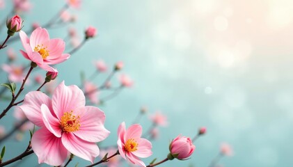 Subtle floral motif, pastel hues, elegant phone wallpaper, spring, leaves, wallpaper