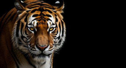 Fototapeta premium Majestic Siberian Tiger Portrait: A Captivating Gaze