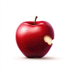 A Red Apple with a Bite Taken Out: A Symbolic Image of Temptation and Forbidden Knowledge