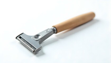 Shaving razor instrument isolated on a white background.